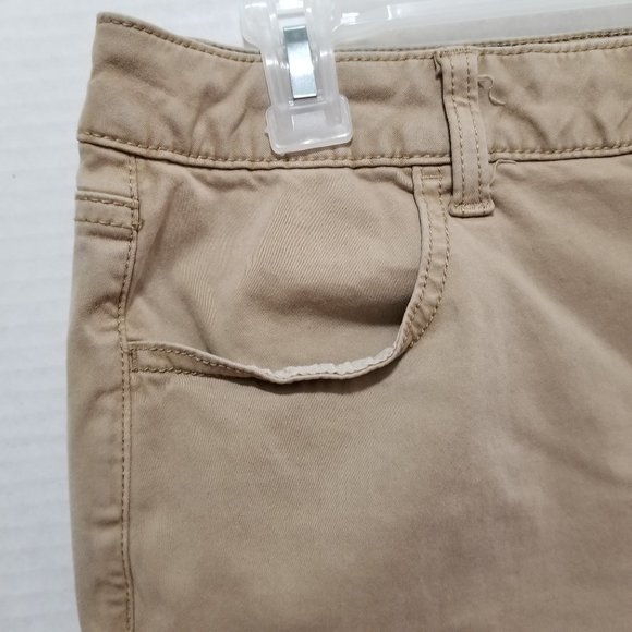 American Eagle pants 16 Jegging twill solid basic work super stretch skinny - Picture 3 of 15